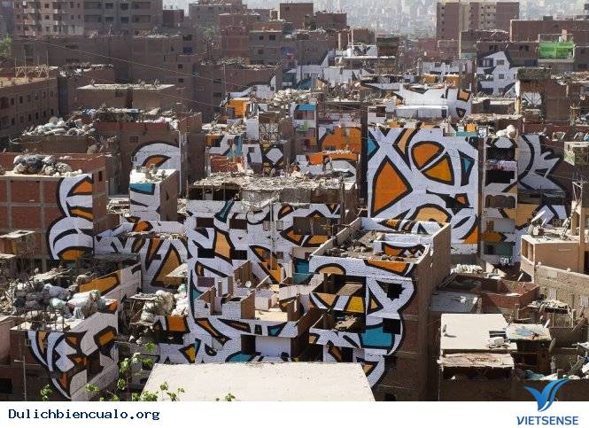 Xem nghệ thuật đường phố khổng lồ giữa thủ đô Ai Cập - Ảnh 1